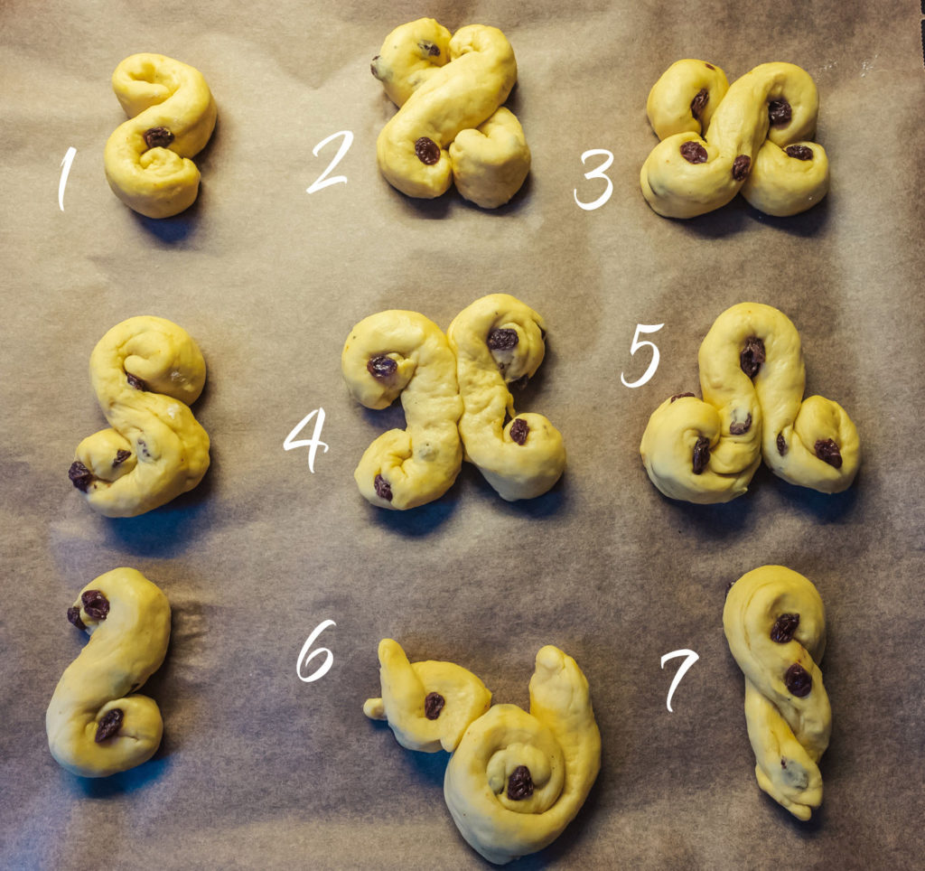 lussekatter shapes st lucia day