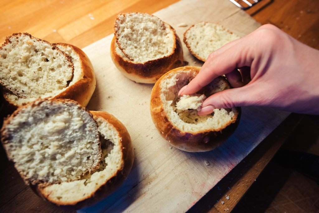 making fastelavn buns