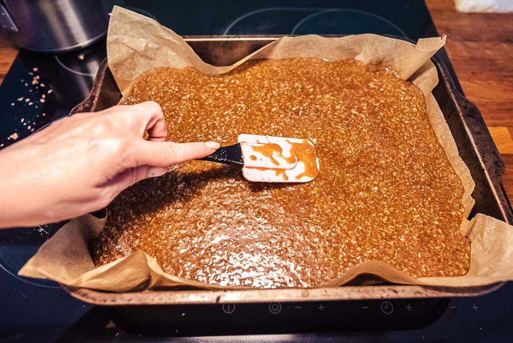 making coconut topping for drømmekage danish dream cake