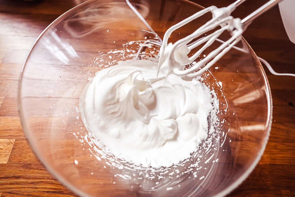 whipping meringue