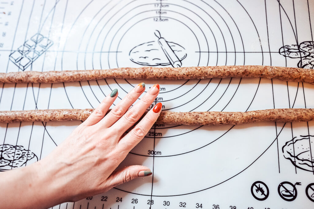 rolling out kransekake dough