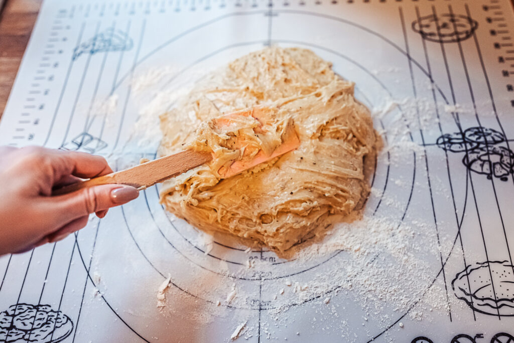 rolling out smultringer dough