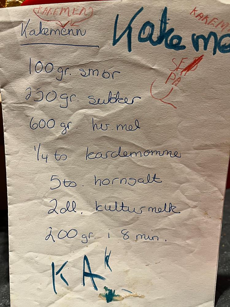 Norwegian kakemenn recipe