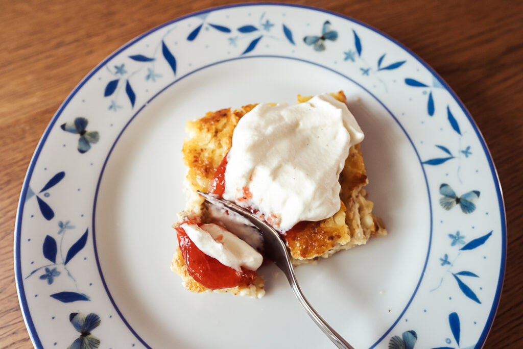 ostkaka Swedish cheese cake