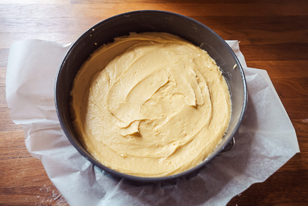 Norwegian apple cake batter