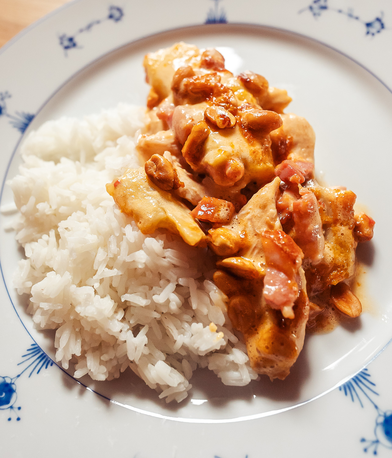 a plate of rice with flying jacob Swedish casserole